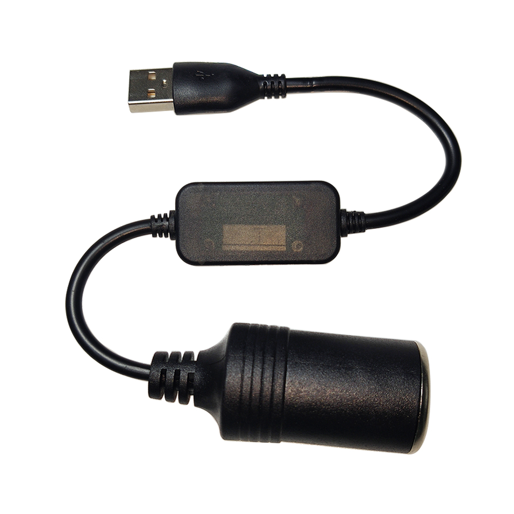 Car Cigarette Lighter Socket USB 5V To 12V Auto Converter Adapter Wire
